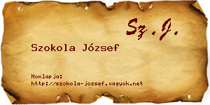 Szokola József névjegykártya