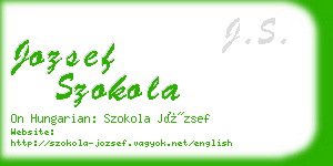 jozsef szokola business card